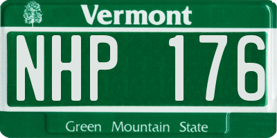 VT license plate NHP176
