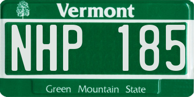 VT license plate NHP185