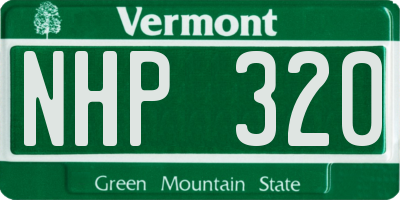 VT license plate NHP320