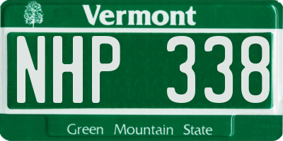 VT license plate NHP338
