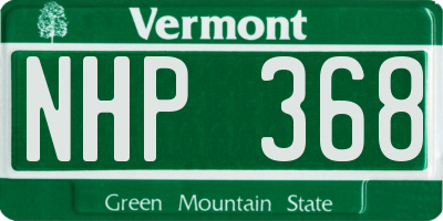 VT license plate NHP368