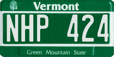 VT license plate NHP424