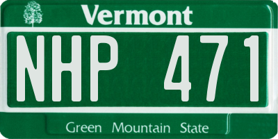 VT license plate NHP471