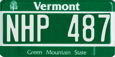 VT license plate NHP487