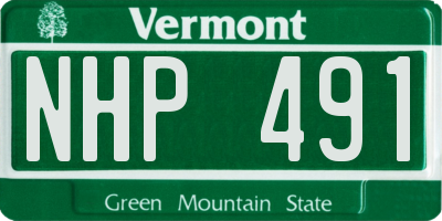 VT license plate NHP491