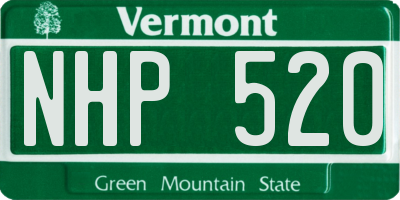 VT license plate NHP520