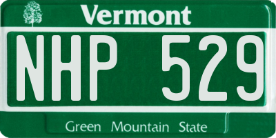 VT license plate NHP529