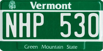 VT license plate NHP530