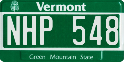 VT license plate NHP548