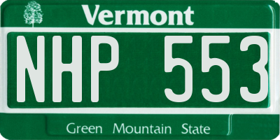 VT license plate NHP553
