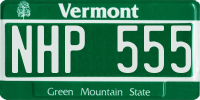 VT license plate NHP555