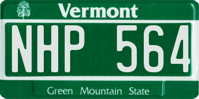 VT license plate NHP564