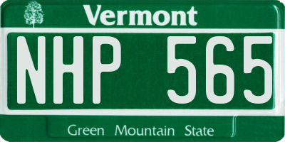 VT license plate NHP565