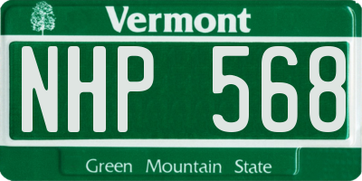 VT license plate NHP568