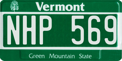VT license plate NHP569