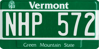 VT license plate NHP572