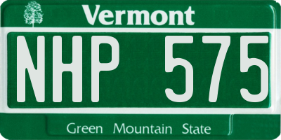 VT license plate NHP575