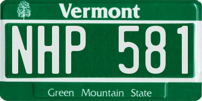 VT license plate NHP581