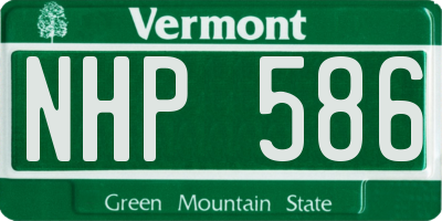 VT license plate NHP586