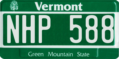 VT license plate NHP588