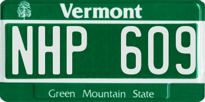 VT license plate NHP609