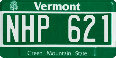 VT license plate NHP621