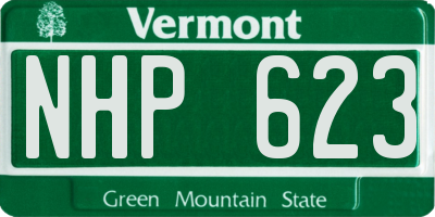 VT license plate NHP623