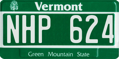 VT license plate NHP624