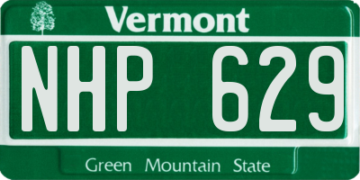 VT license plate NHP629