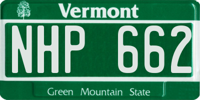 VT license plate NHP662