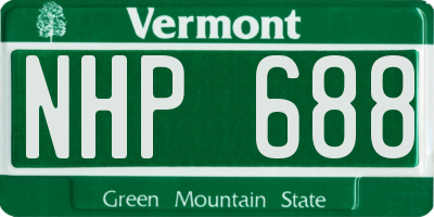 VT license plate NHP688