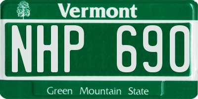 VT license plate NHP690