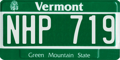 VT license plate NHP719