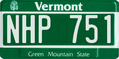 VT license plate NHP751