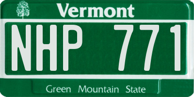 VT license plate NHP771