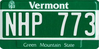 VT license plate NHP773