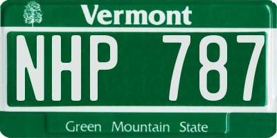 VT license plate NHP787