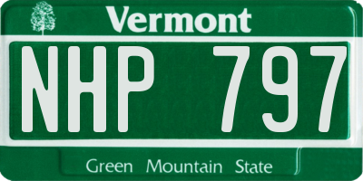 VT license plate NHP797