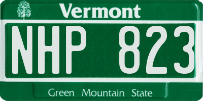 VT license plate NHP823