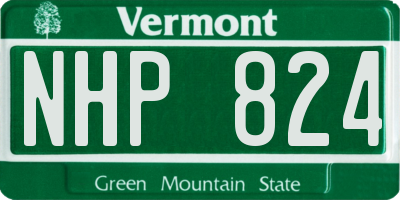 VT license plate NHP824