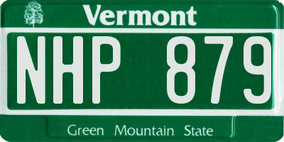 VT license plate NHP879