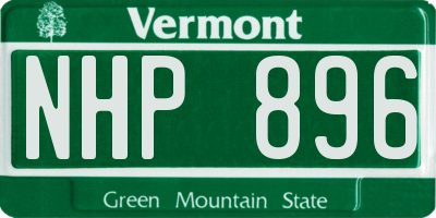 VT license plate NHP896