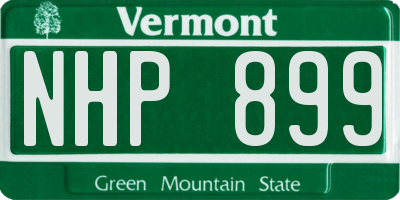 VT license plate NHP899