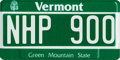 VT license plate NHP900