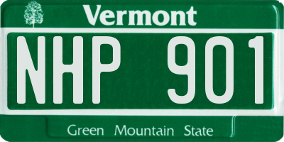 VT license plate NHP901