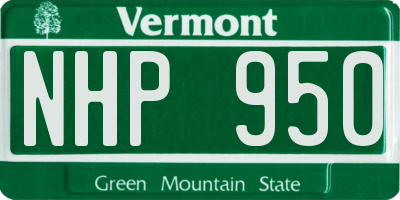 VT license plate NHP950