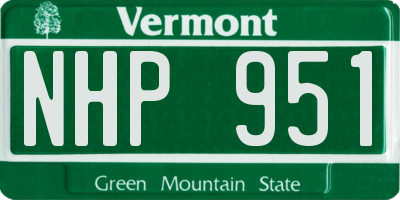 VT license plate NHP951
