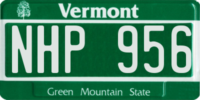 VT license plate NHP956