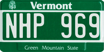 VT license plate NHP969