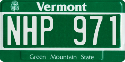 VT license plate NHP971